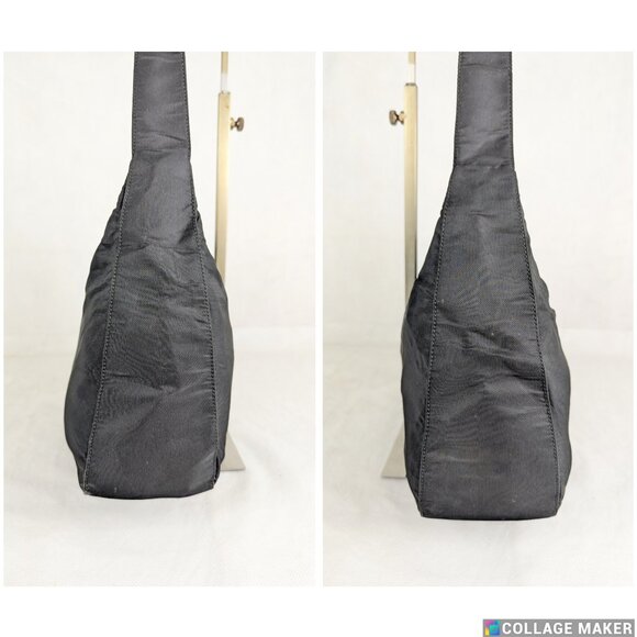 Authentic PRADA Tessuto Black Nylon Hobo Shoulder Bag/Handbag Made in Italy - Picture 8 of 12